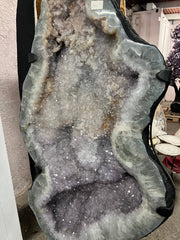 Large Amethyst cluster on stand – view 1