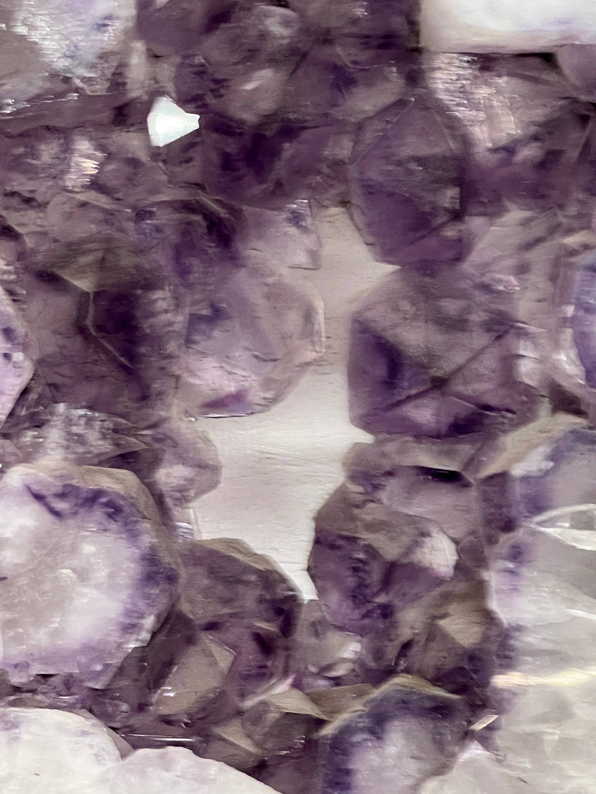 Amethyst geode slabs on stand – view 9