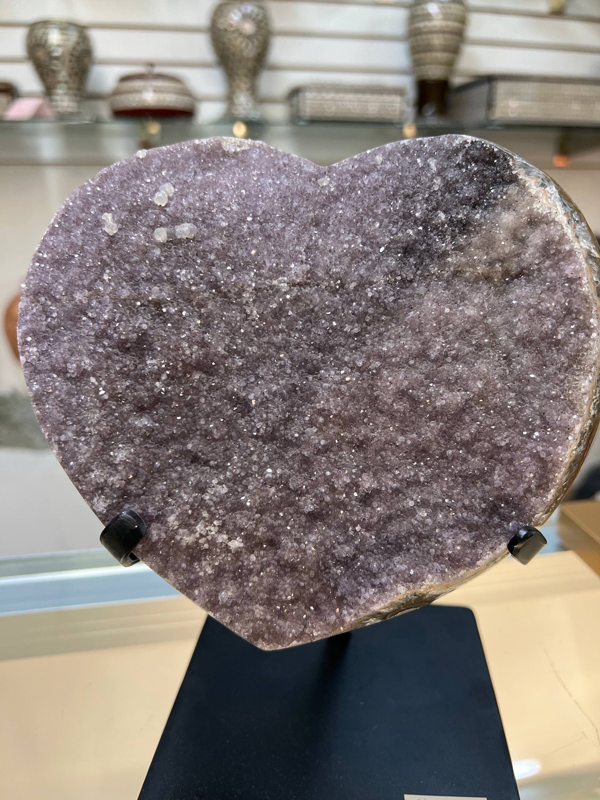 Amethyst hearts on stands – view 5