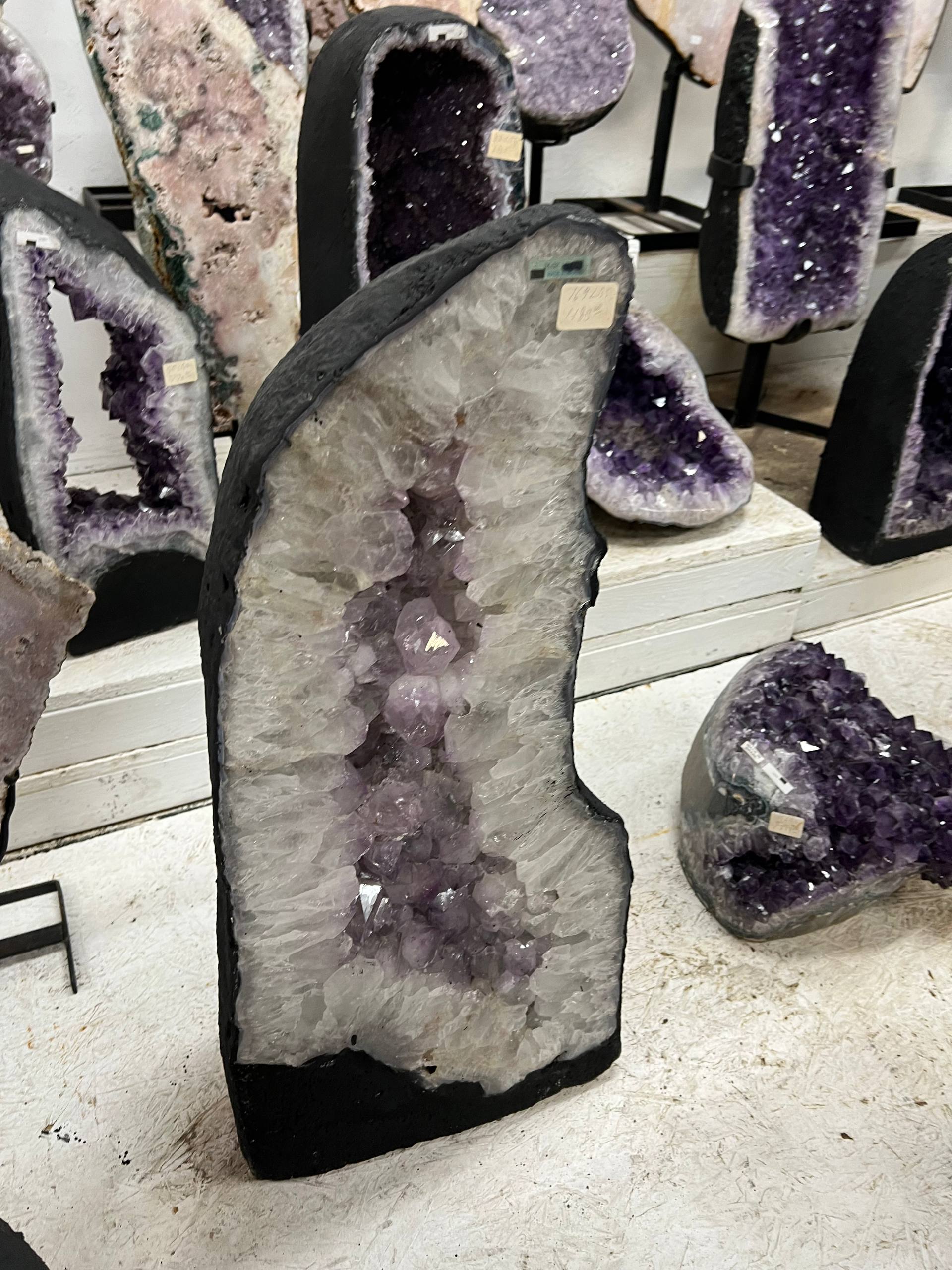 Amethyst geode stands by itself – view 9