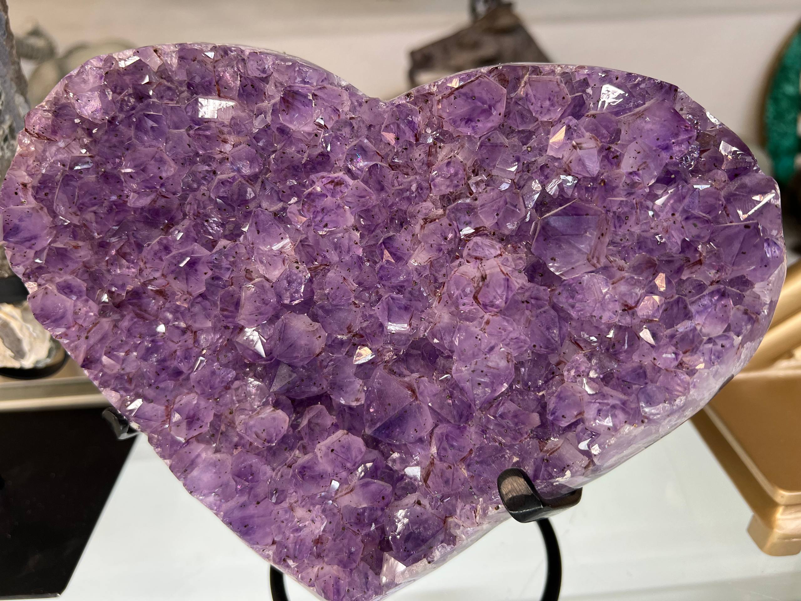 Amethyst hearts on stand – view 8