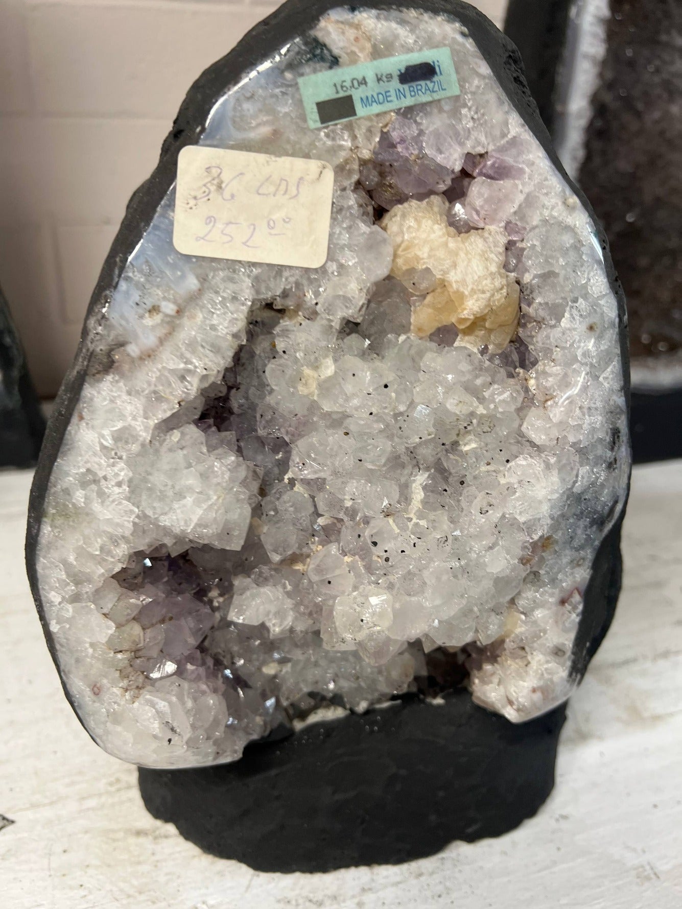 Amethyst Cathedral Geode with Calcite – view 4