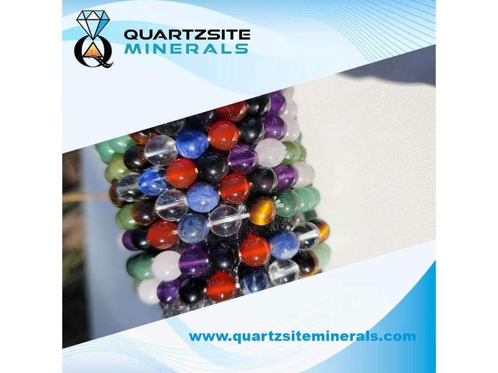 7 chakra stones with round beads green aventurine bracelets
