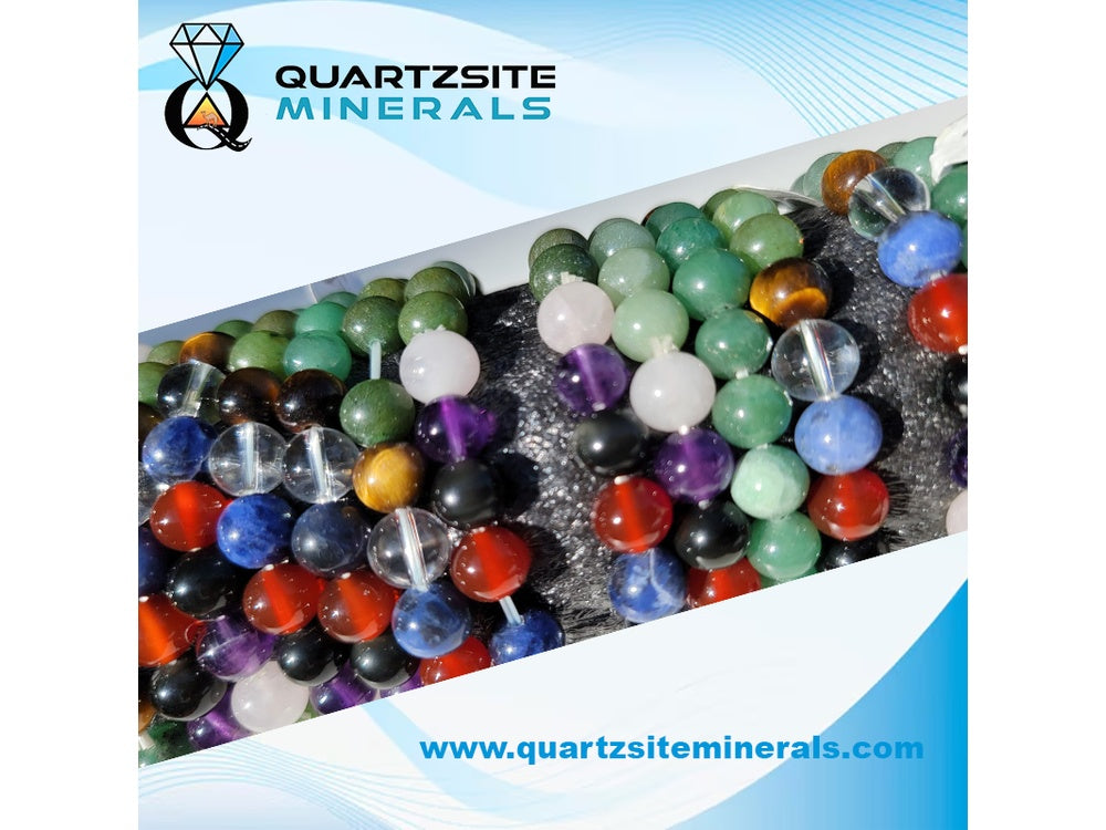 7 chakra stones with round beads green aventurine bracelets