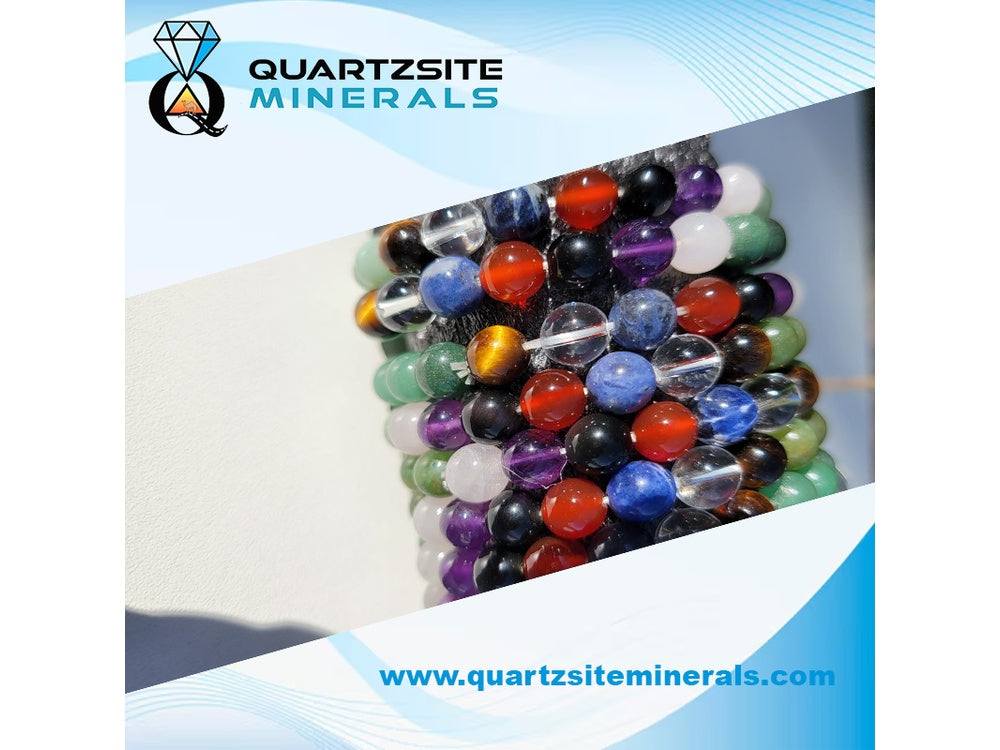 7 chakra stones with round beads green aventurine bracelets