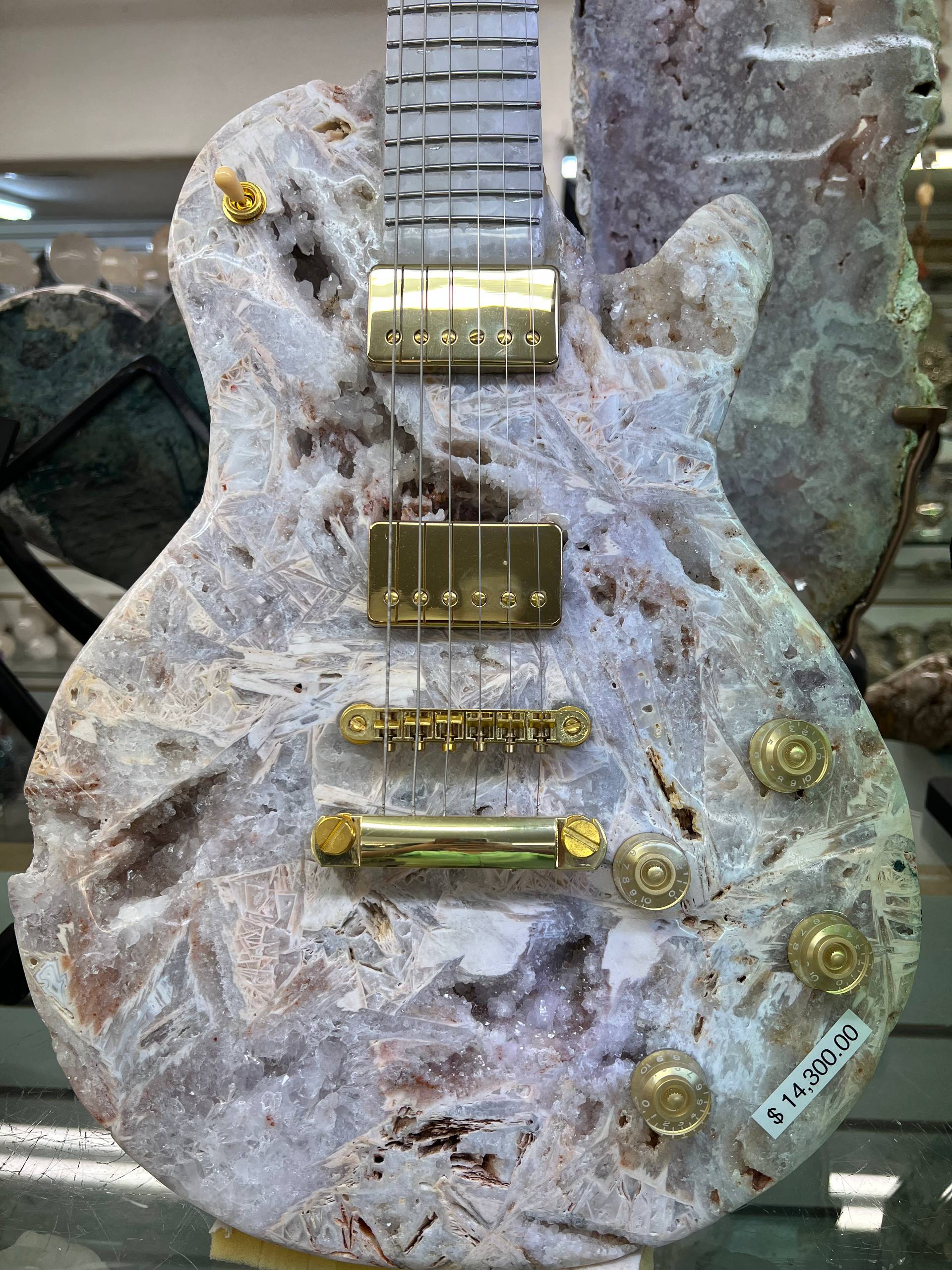 Pink Amethyst Guitar – view 5