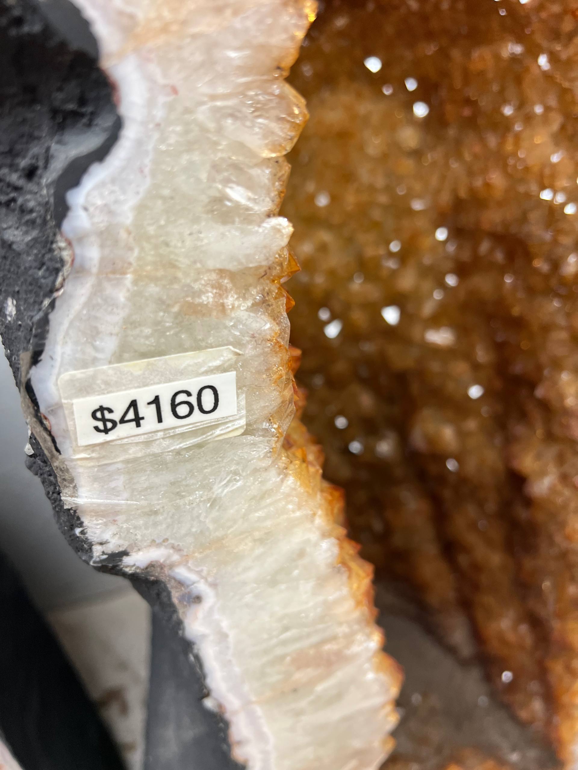 Big tall geode tower standing alone citrine – view 9