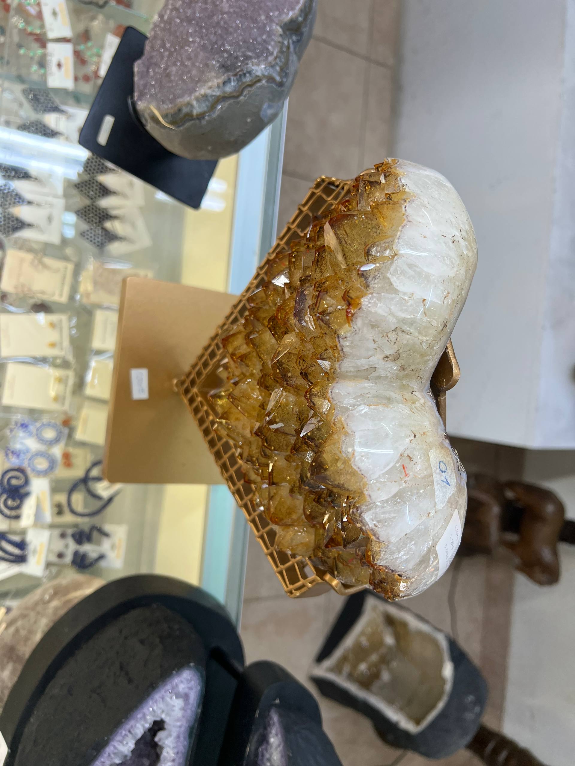 Citrine hearts with stands – view 6