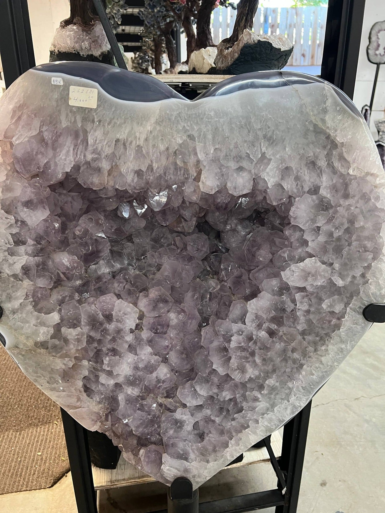 Amethyst cathedral geode slab – view 1