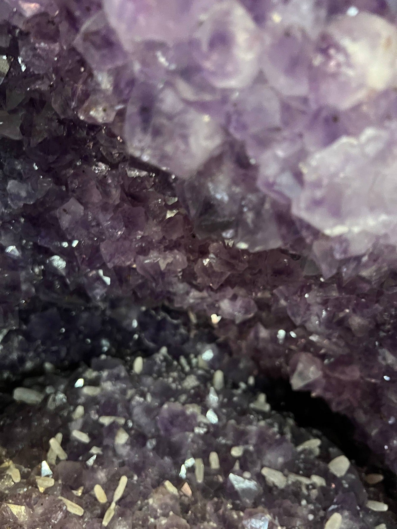 Amethyst Cathedral Geode – upper crystal macro