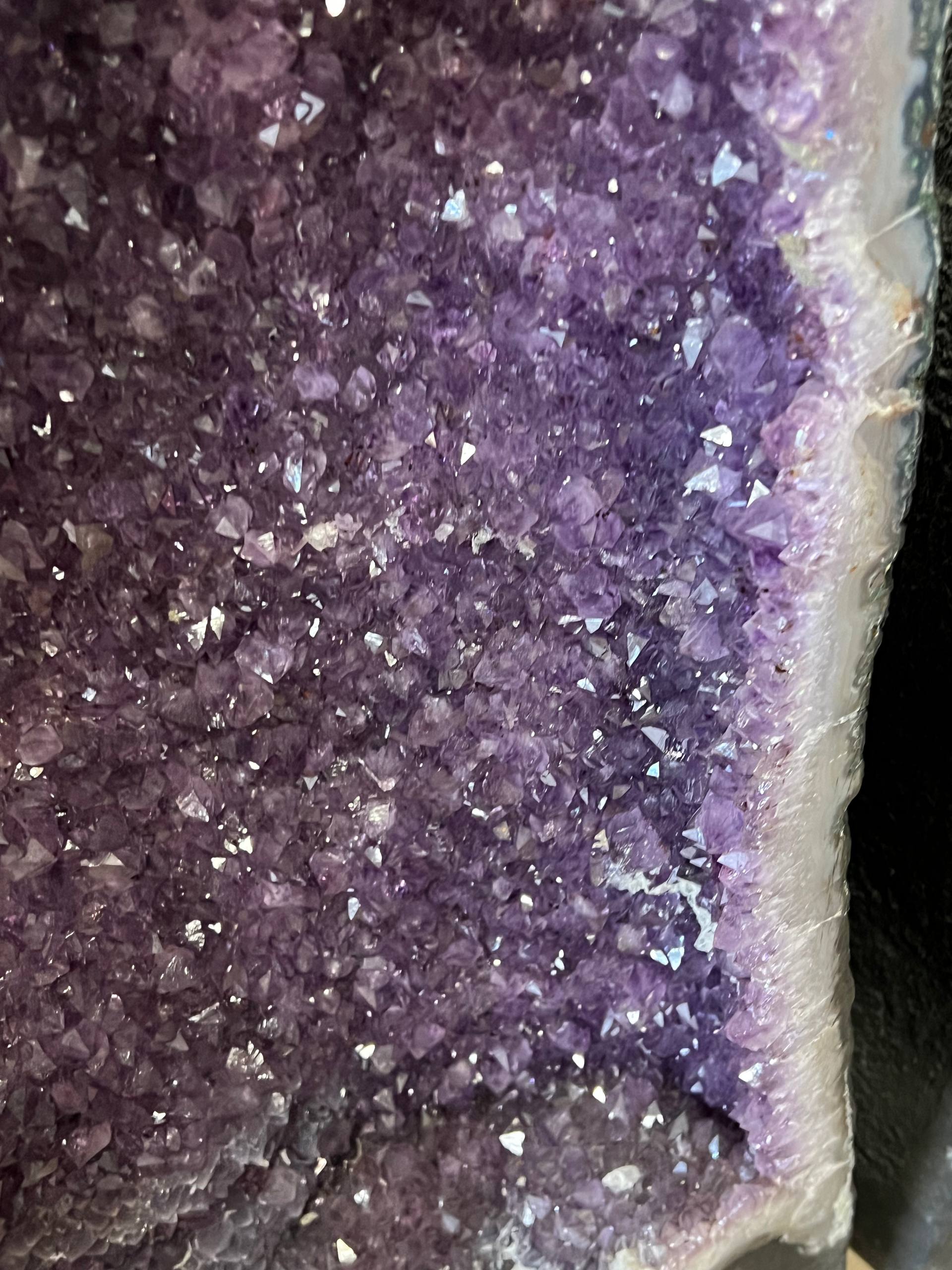 Twin amethyst tower geodes – view 7