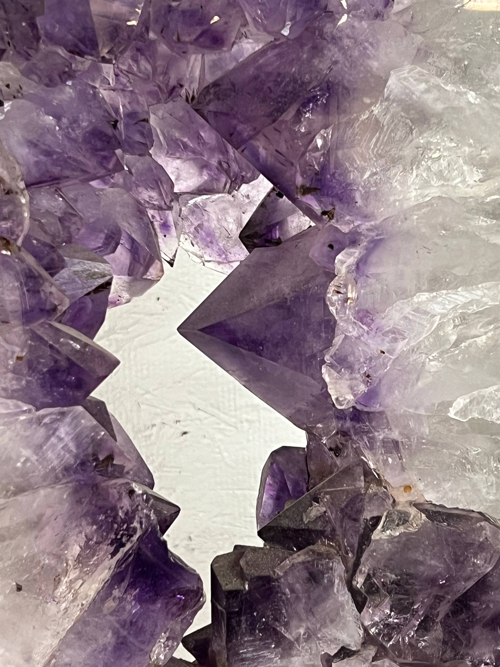 Amethyst geode cut piece on stand – view 5