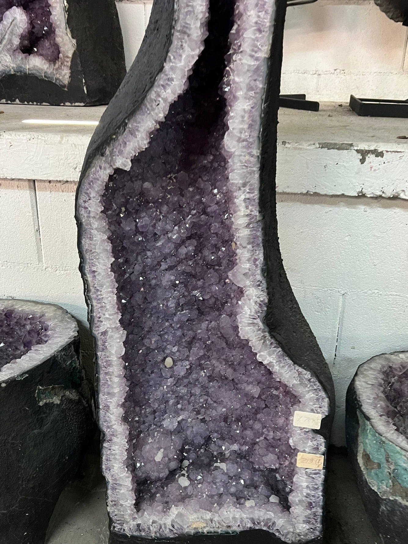 Tall Amethyst Tower Geode Cathedral – front view