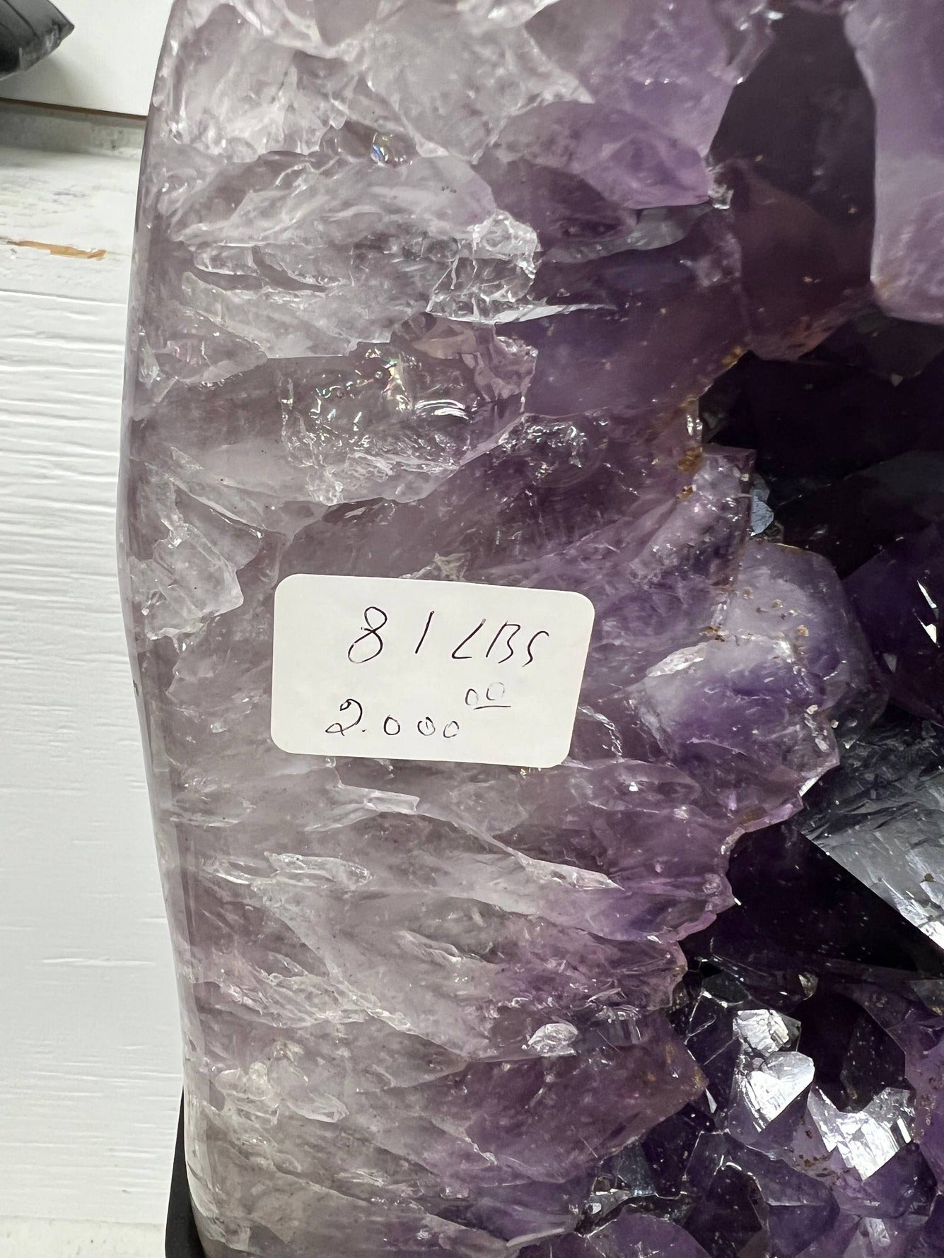 Amethyst geode on stand – view 3