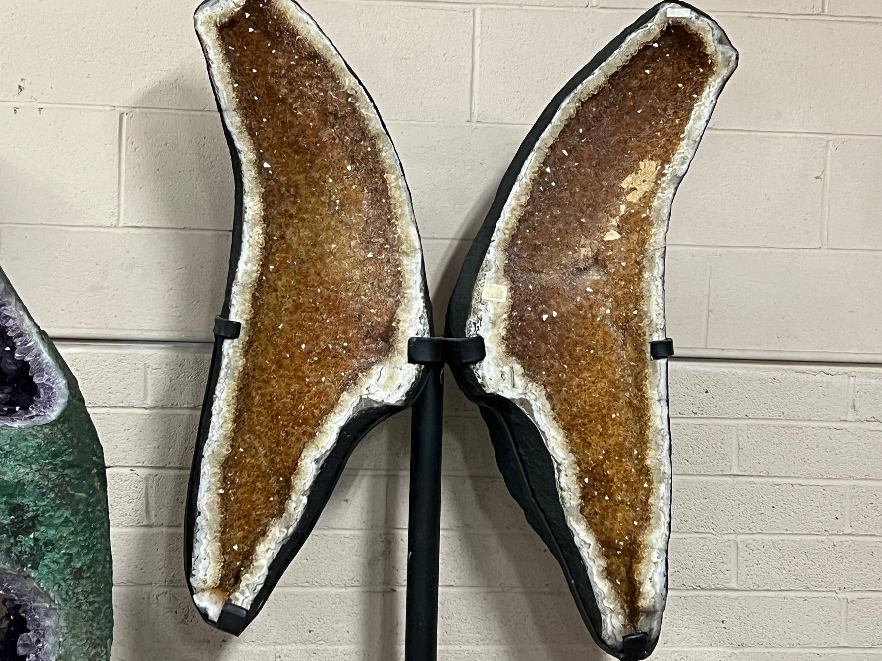 Citrine wings on stand – view 1