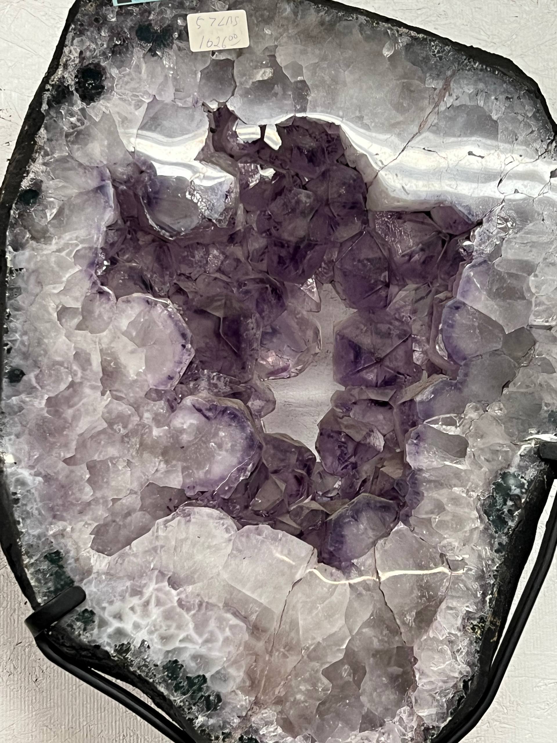 Amethyst geode slabs on stand – view 5