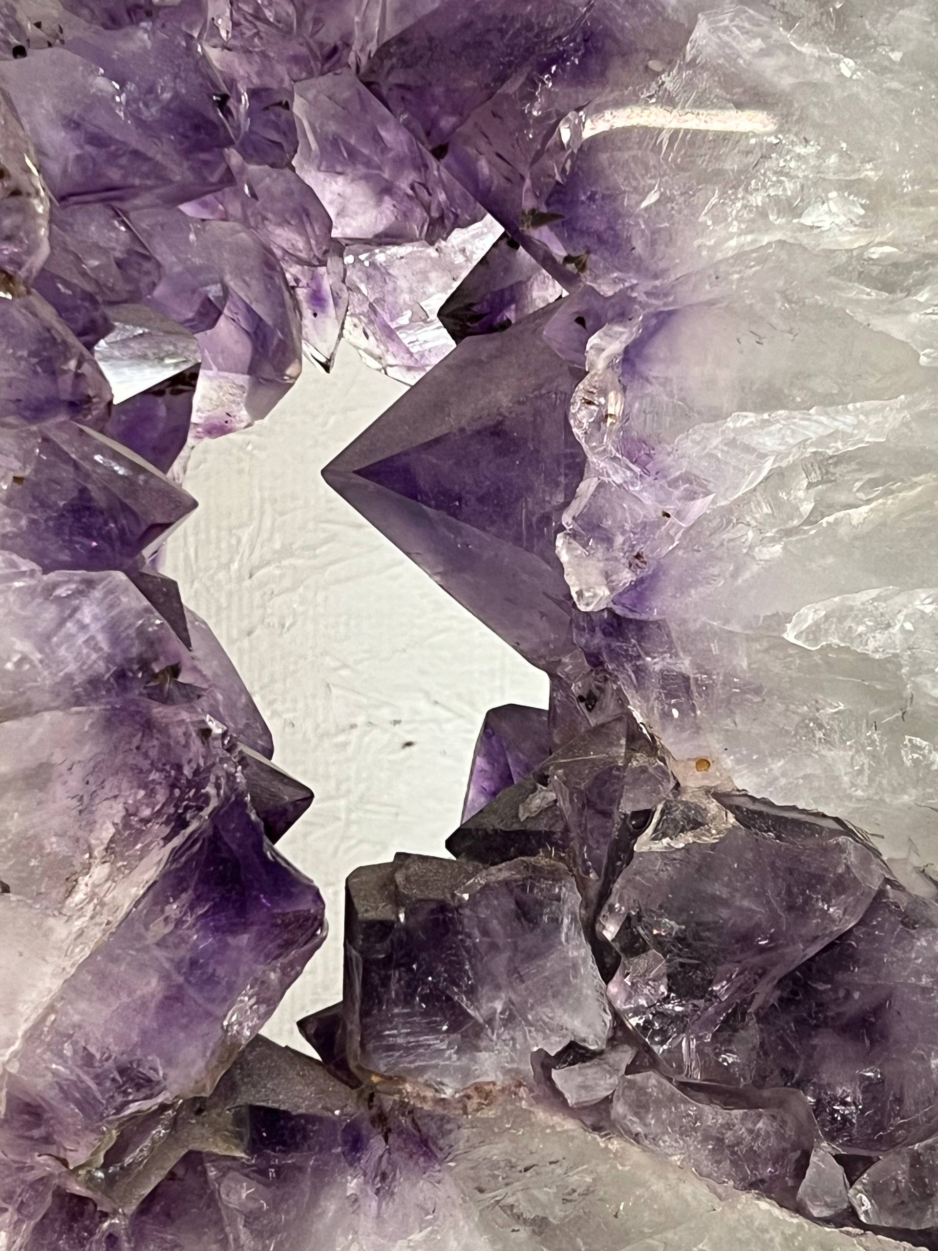 Amethyst geode cut piece on stand – view 10