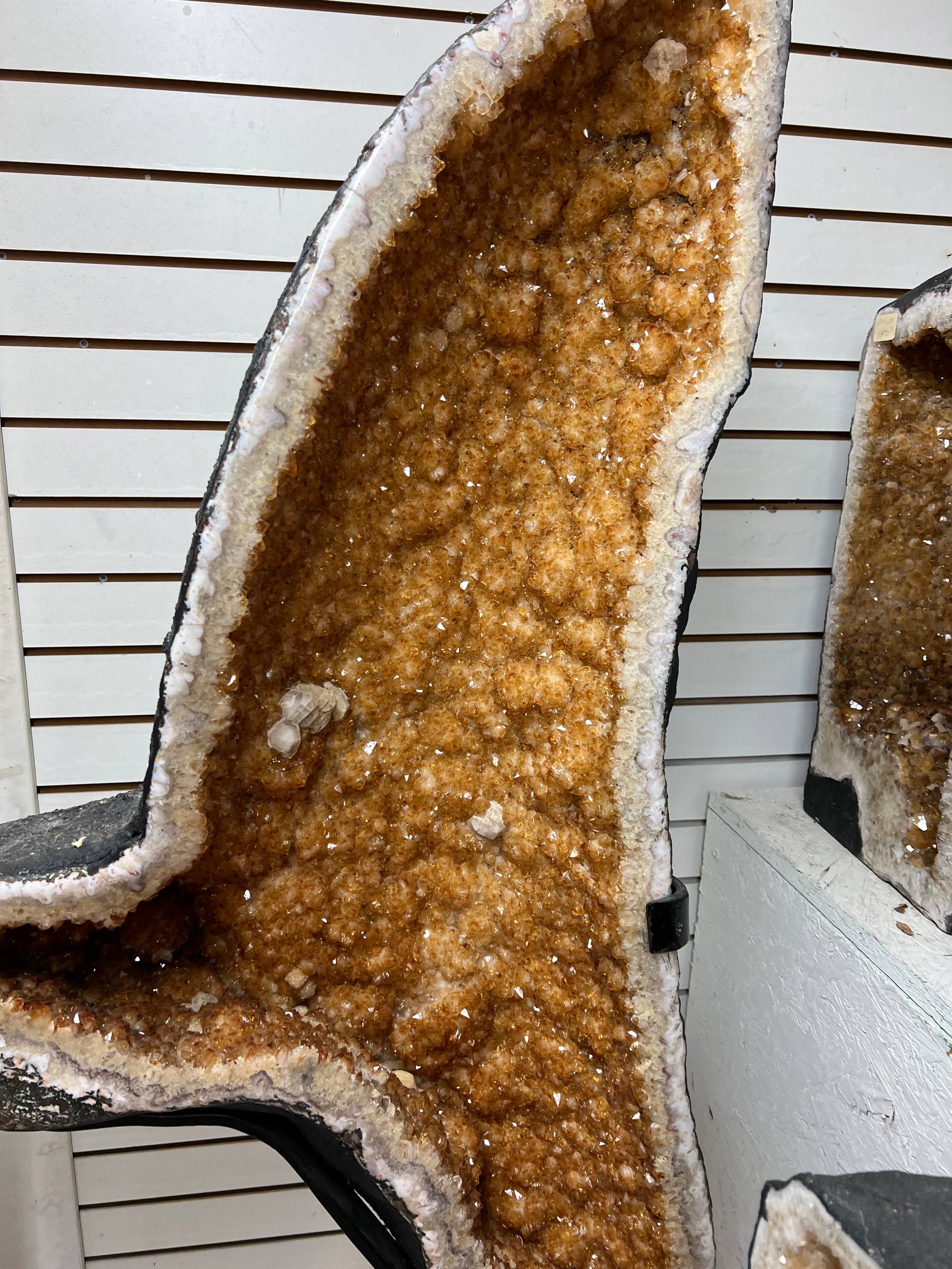 Citrine butterfly wings with stand – view 1