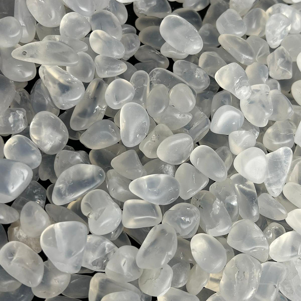 White Moonstone Tumbled