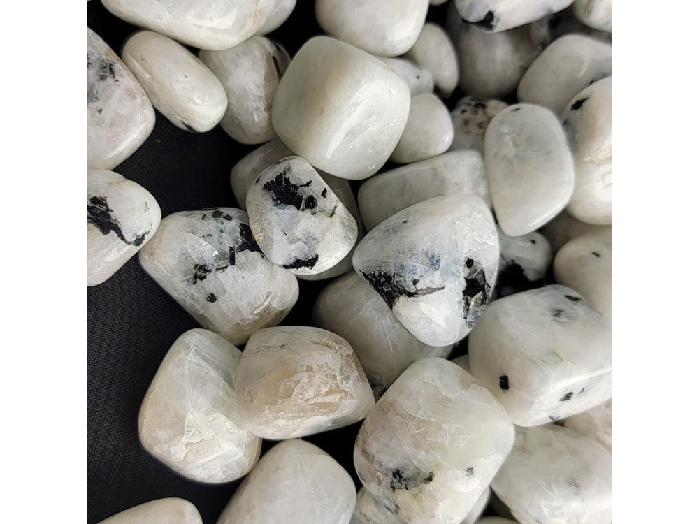 Black Spot Moonstone Tumbled