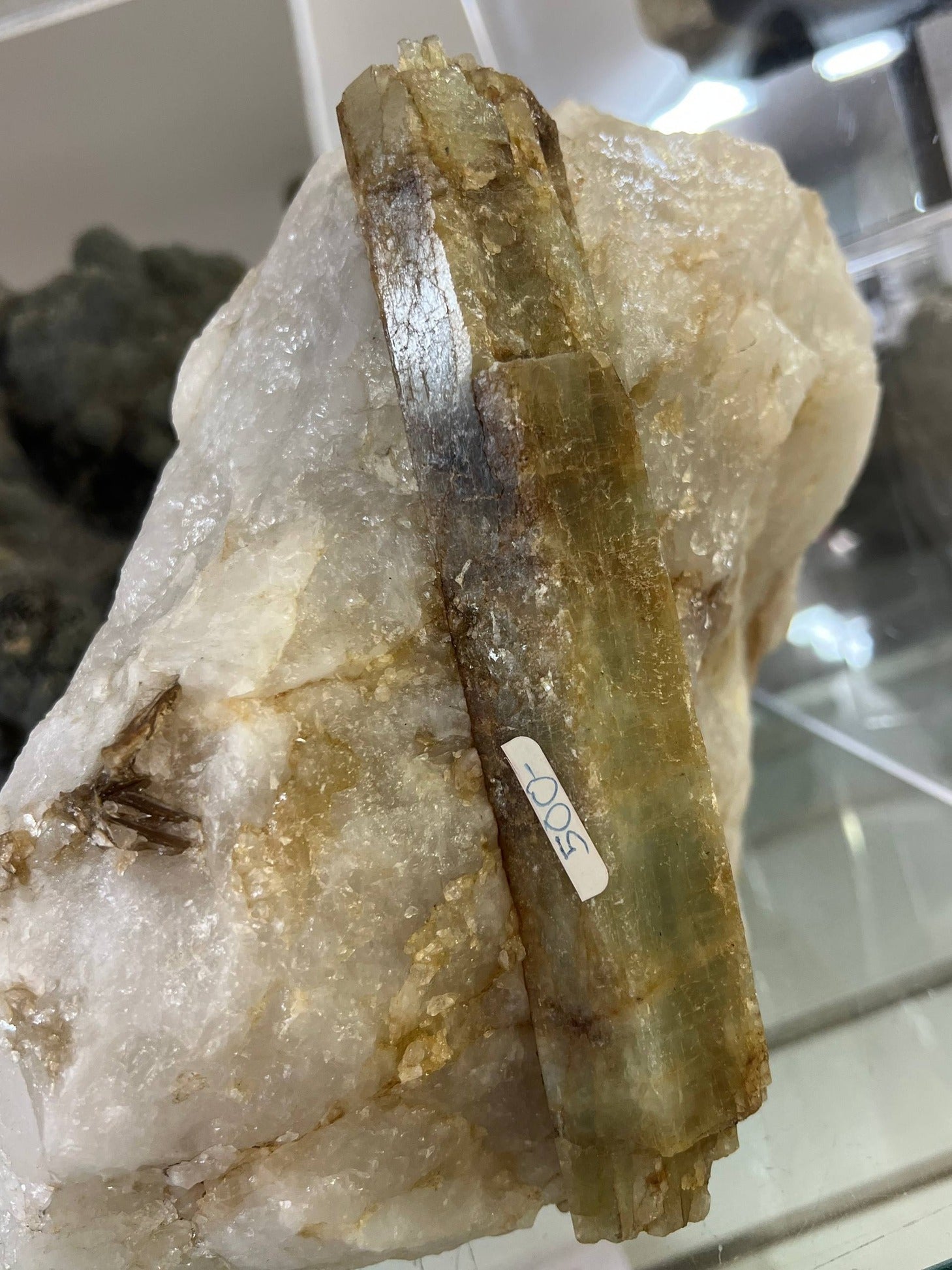 Aquamarine in White Quartz Matrix — Natural Specimen — view 1