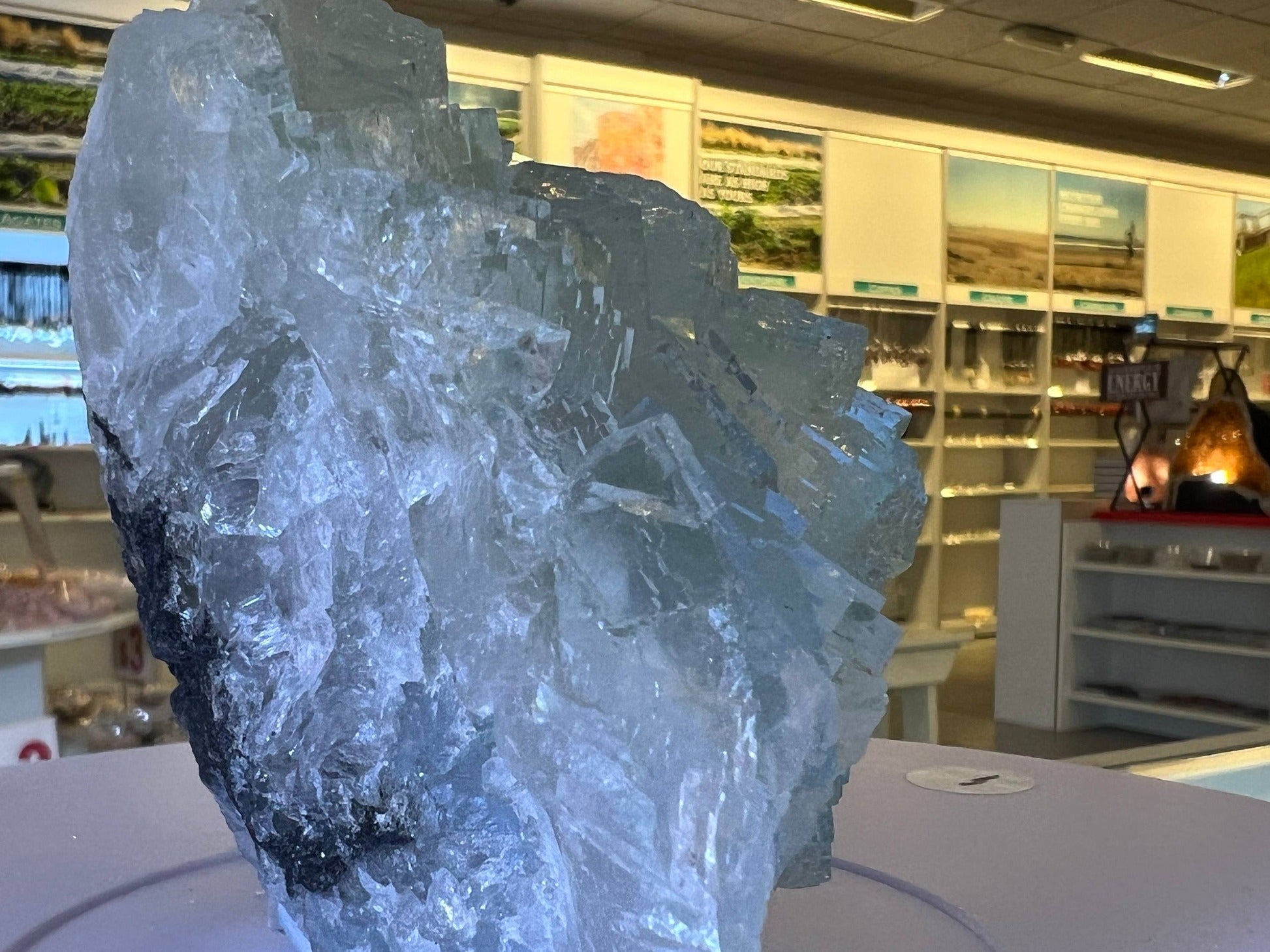 Large Blue Fluorite Specimen — Museum Grade — view 1