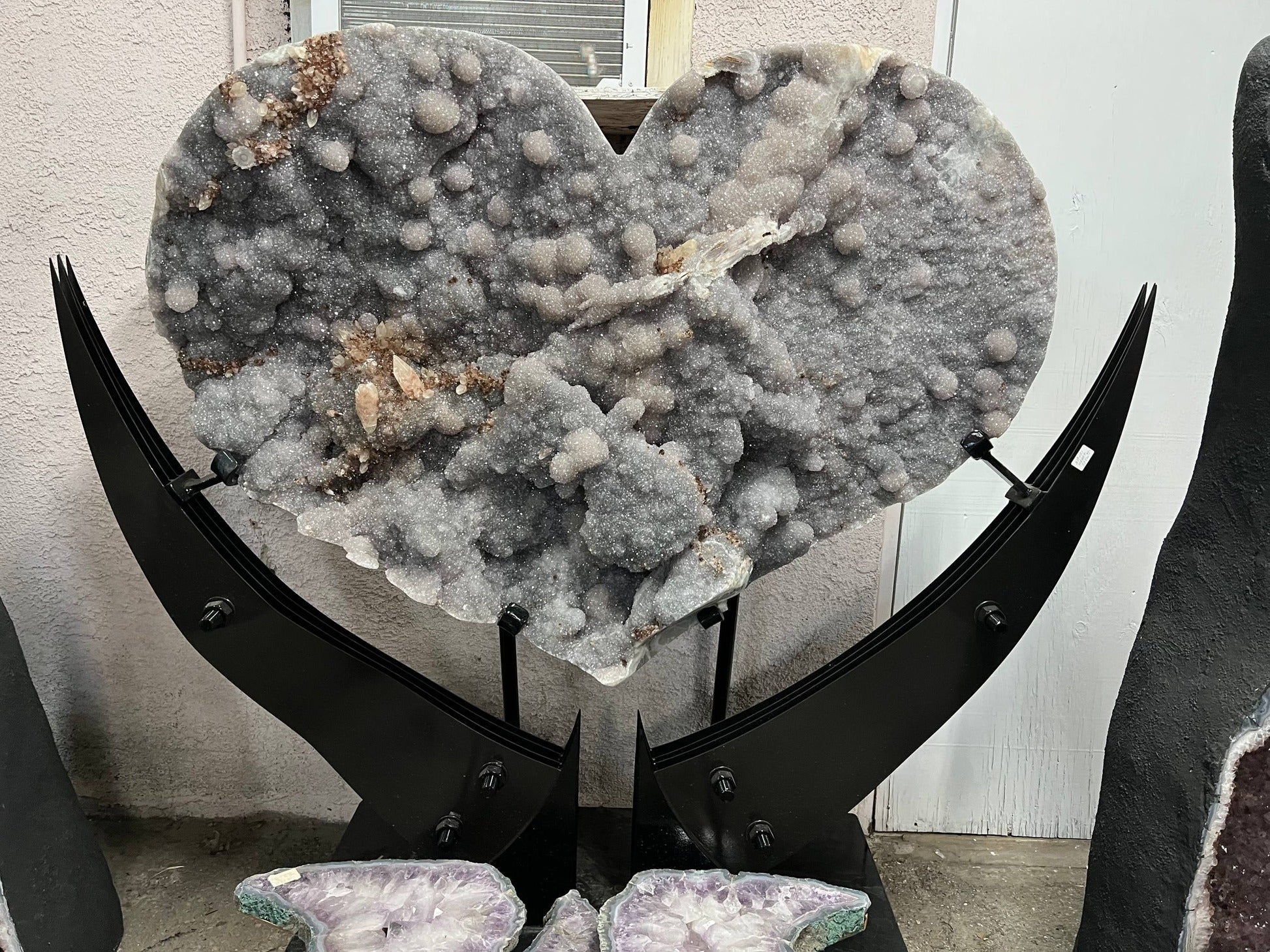 Amethyst Heart Geode — 819 LBS Statement Piece — view 3