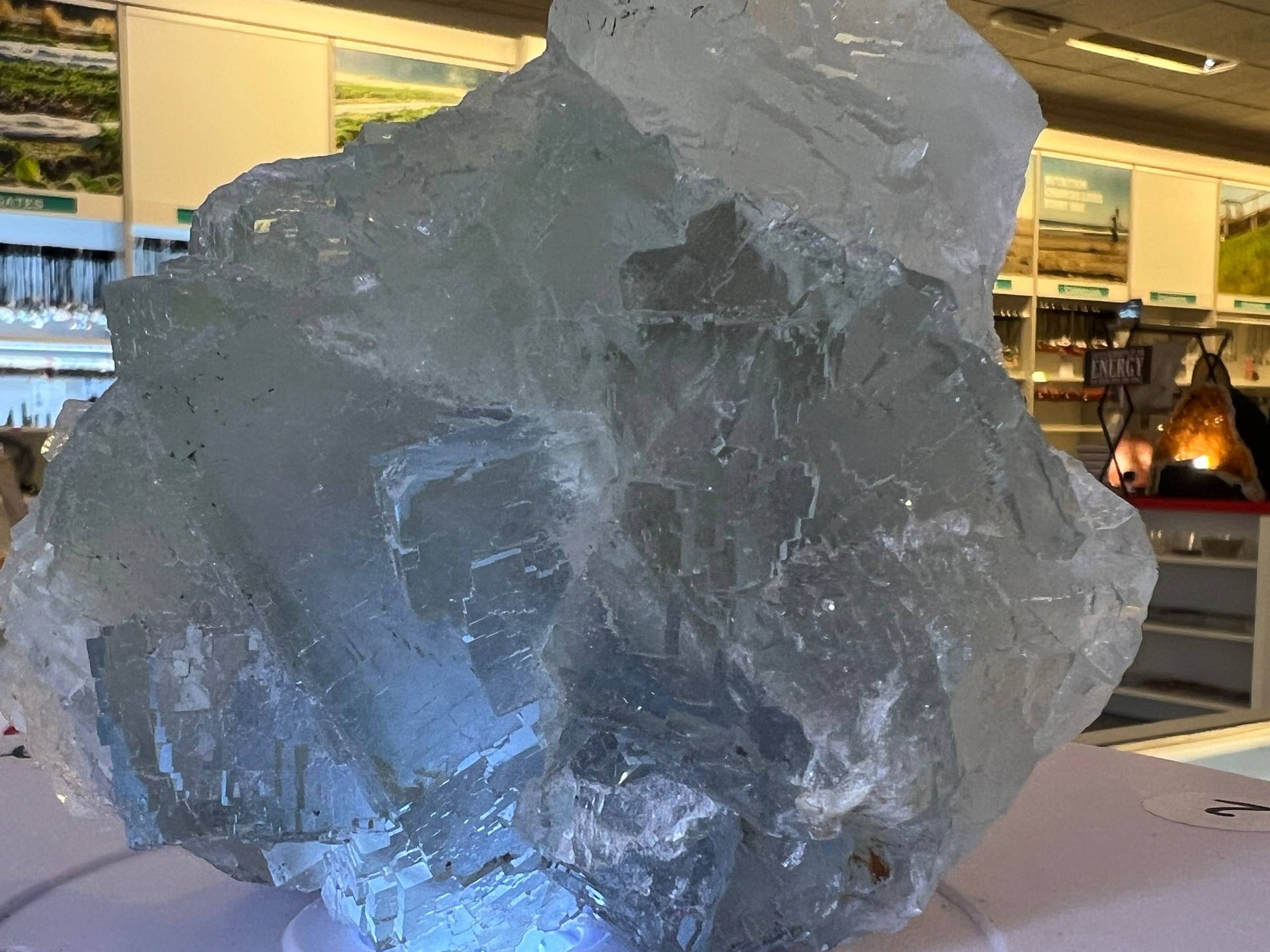 Large Blue Fluorite Specimen — Museum Grade — view 2