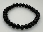Black tourmaline natural faceted beads bracelets