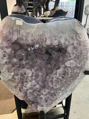 Amethyst Heart Geode — close-up crystal detail, 262 LBS