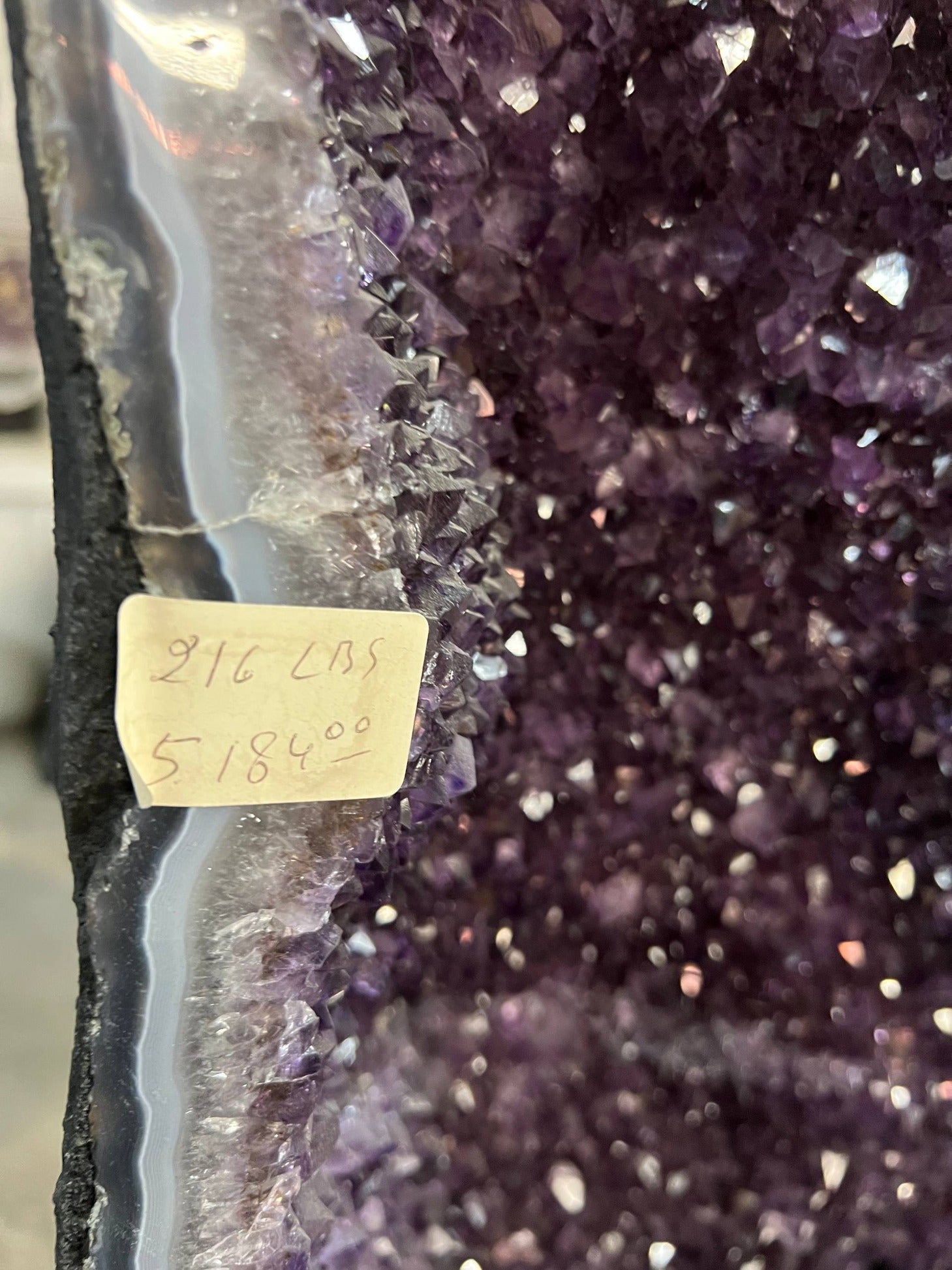 Amethyst Angel Wings Geode on Stand 216 LBS — view 4