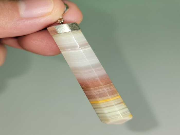 pink calcite pendant