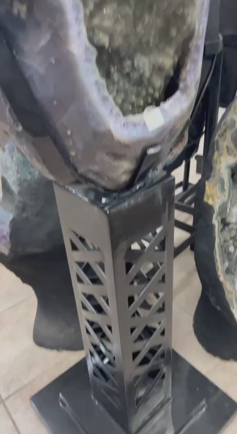 Load video: Amethyst with calcite with stand