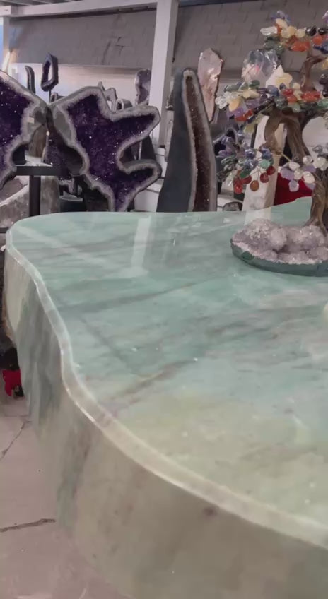 Green Aventurine Countertop Table – video
