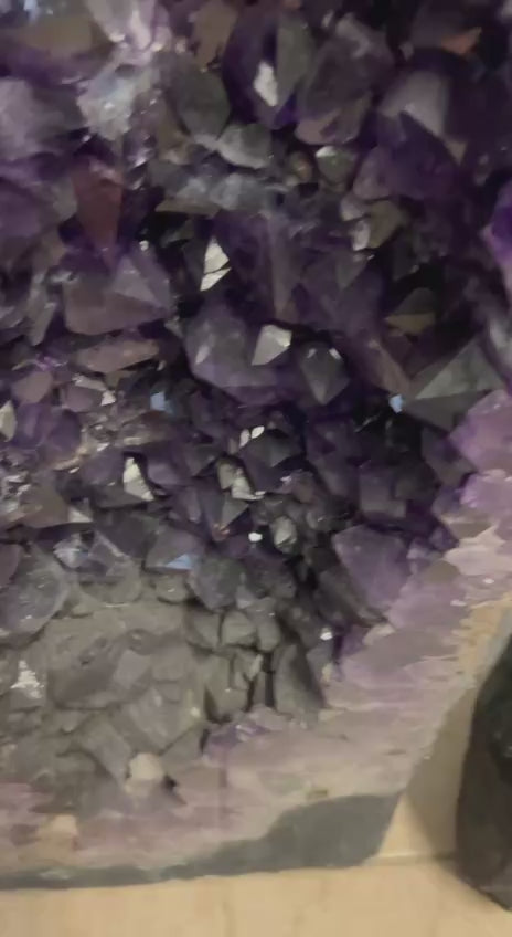 Amethyst tall geode beautiful purple color