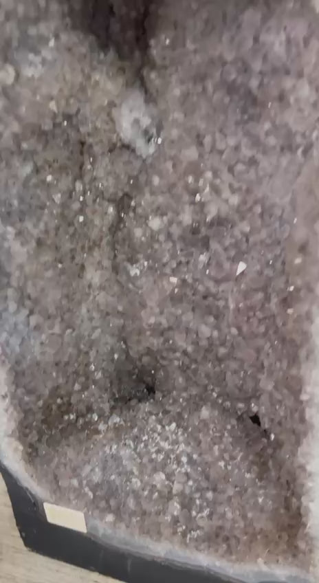 Load video: Amethyst geode with large calcite – video