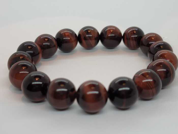 red tiger eye men's bracelet