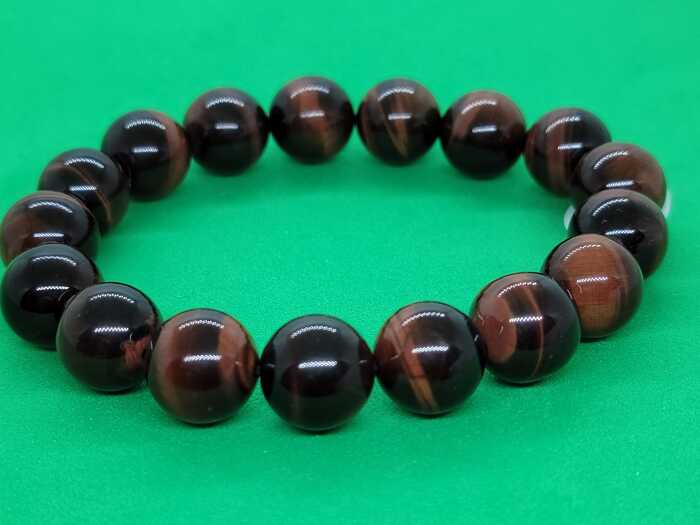 red tiger eye men's bracelet