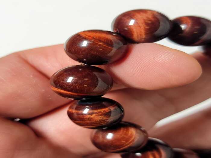 red tiger eye men's bracelet