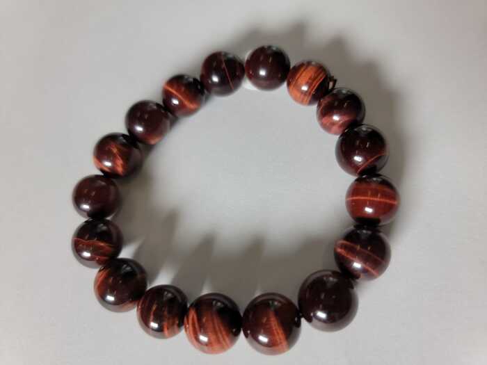 red tiger eye men's bracelet