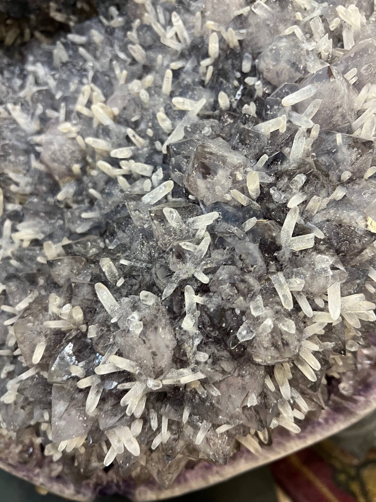 Amethyst Geode with Calcite — Beautiful Specimen on Stand