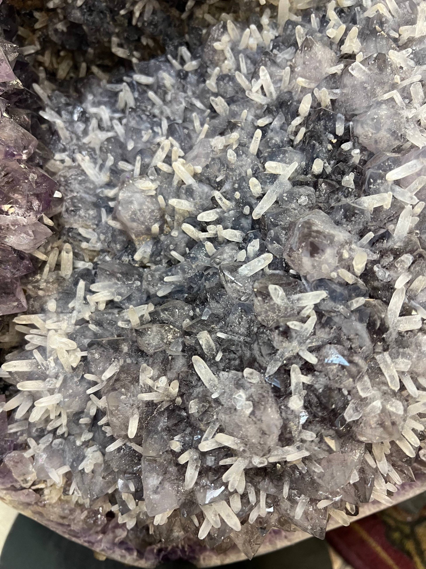 Amethyst Geode with Calcite — Beautiful Specimen on Stand
