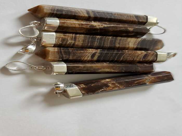 Wood Calcite Pendant